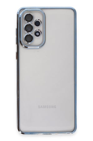 uryport Samsung Galaxy A53 5G Kılıf Razer Lensli Silikon - Açık Mavi