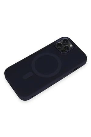 uryport Apple iPhone 15 Pro Kılıf Oslo Magsafe Kapak - Lacivert