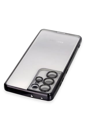 uryport Samsung Galaxy S21 Ultra Kılıf Razer Lensli Silikon - Siyah