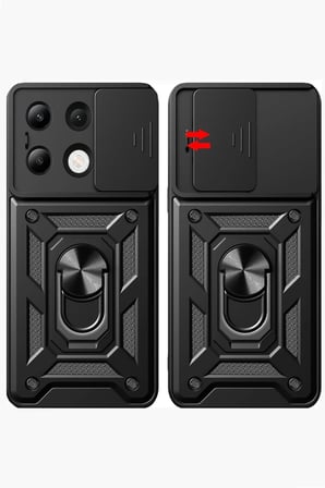 uryport Xiaomi Redmi Note 13 4G Kılıf Pars Lens Yüzüklü Silikon - Yeşil
