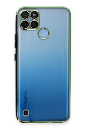 uryport Realme C25Y Kılıf Razer Lensli Silikon - Yeşil