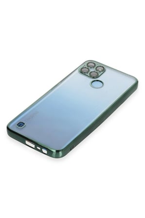 uryport Realme C25Y Kılıf Razer Lensli Silikon - Yeşil