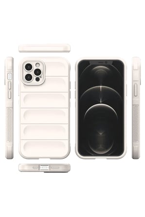 uryport Apple iPhone 12 Pro Kılıf Optimum Silikon - Krem