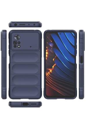 uryport Xiaomi Poco X4 Pro 5G Kılıf Optimum Silikon - Lacivert