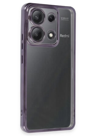 uryport Xiaomi Poco X6 Kılıf Razer Lensli Silikon - Mor