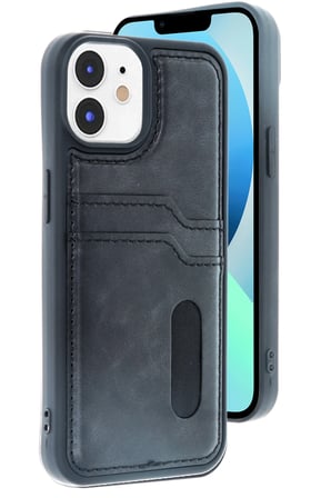 uryport Apple iPhone 11 Kılıf Sara Kartvizitli Deri Kılıf - Siyah