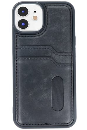 uryport Apple iPhone 11 Kılıf Sara Kartvizitli Deri Kılıf - Siyah