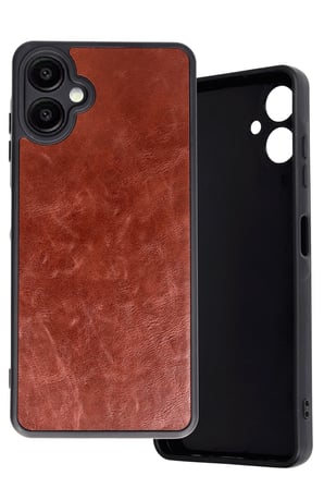 uryport Samsung Galaxy A06 Kılıf Aras Deri Kapak - Bordo