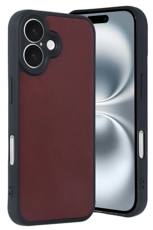 uryport Apple iPhone 16 Kılıf Aras Deri Kapak - Bordo