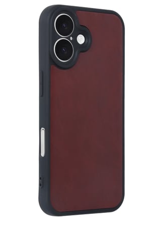 uryport Apple iPhone 16 Kılıf Aras Deri Kapak - Bordo