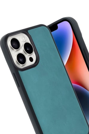 uryport Apple iPhone 14 Pro Max Kılıf Aras Deri Kapak - Açık Yeşil