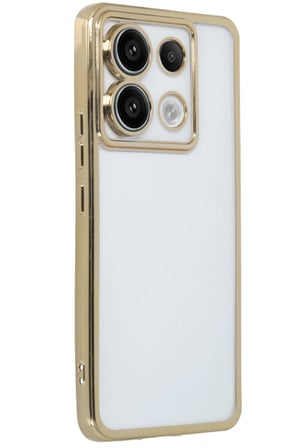 uryport Xiaomi Redmi Note 13 Pro 4G Kılıf Razer Lensli Silikon - Gold