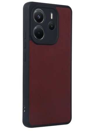 uryport Xiaomi Redmi Note 14 4G Kılıf Aras Deri Kapak - Bordo