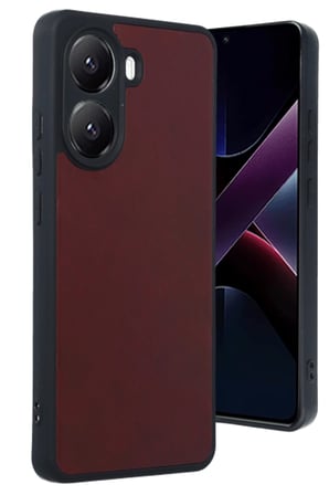 uryport Xiaomi Poco X7 Pro Kılıf Aras Deri Kapak - Bordo