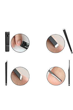 17 Parça Manikür Seti Taşınabilir Özel Çantalı El ve Ayak Bakımı Tırnak Batığı Temizleme