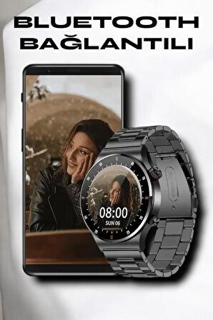 NFC ve Kablosuz Şarjlı Akıllı Saat EKG, Nabız & Spor Modları ile iOS ve Android Uyumlu