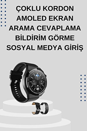 Yeni Nesil Sesli Görüşme Akıllı Saat ve Powerbank Çoklu Şarj Girişli Bluetooth Kulaklık Nabız Ölçer