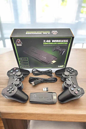 Atari Oyun Konsolu 2000 Oyunlu Game Stick 2.4G Wireless