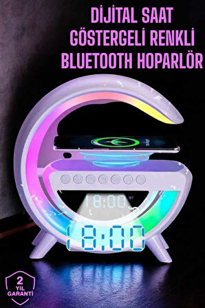 Android Uyumlu Akıllı Bluetooth Hoparlör Kablosuz Şarj Cihazı Standı