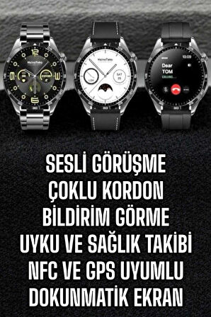 Akıllı Saat Titreşimli Pusula Nabız ve Tansiyon Ölçer NFC Uyumlu