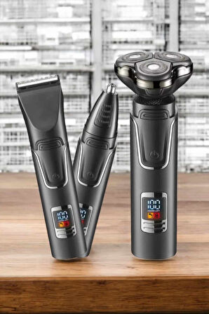 Yüksek Performanslı 3 Başlıklı Profesyonel Tıraş Makinesi