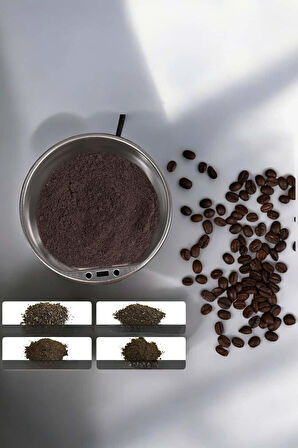 Kahve Ve Baharat Öğütücü Dayanıklı Paslanmaz Çelik Kolay Kullanım