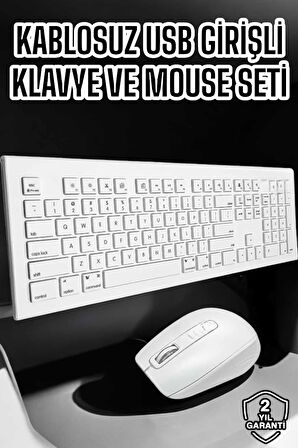 Q Klavye Klavye ve Mouse Seti USB Girişli Kablosuz
