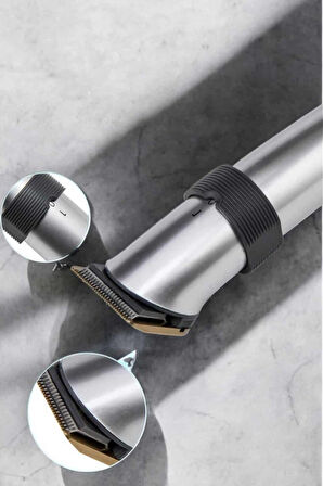 Erkeklere Özel Şarjlı Saç ve Sakal Kesme Tıraş Makinesi Seti