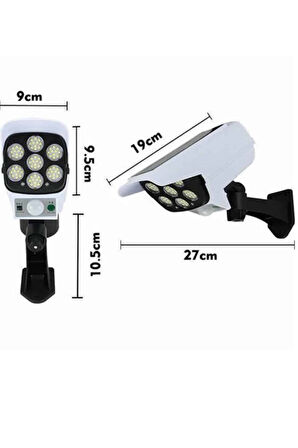 Kamera Görünümlü Led Lamba Dönebilen Bahçe Aydınlatması Duvar Lambası