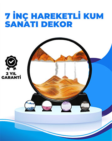 Döndürülebilir Dinamik Kum Tablosu – Stres Giderici, Yüksek Kaliteli Cam ve Doğal Kum ile Sanatsal Masa Dekoru