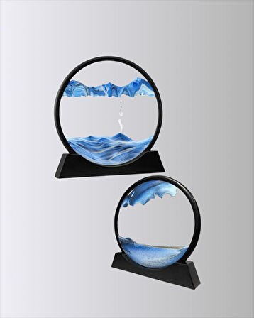 Döndürülebilir Dinamik Kum Tablosu – Stres Giderici, Yüksek Kaliteli Cam ve Doğal Kum ile Sanatsal Masa Dekoru