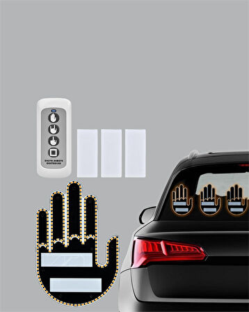 Kablosuz Kumandalı LED Jest Işığı – 3 Modlu Araba Arkası Mesaj Işığı, 203 LED ile Yüksek Parlaklık