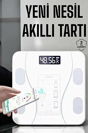 Tartı Baskül Dijital Elektronik Tartı Vücut Analiz Wifi Akıllı Yağ Ölçer