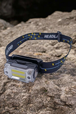 Kafa Lambası El Fenerli Kamp Lambası USB Şarjlı Esnek Lamba