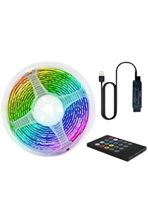 RGB Şerit Led 10 Metre Led Işık Kumanda ile Kontrol RGB