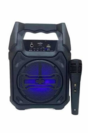 Bluetooth Hoparlör Led Işıklı Taşınabilir Kablosuz Speaker Uzun Pil Ömrü