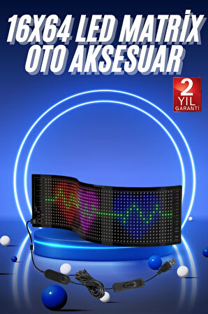 LED Matrix Panel RGB Ekran Kumandalı 16X64 Araç Camına Uygun