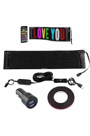 LED Matrix Panel RGB Ekran Kumandalı 16X64 Araç Camına Uygun