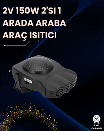 Ön Cam Buz Çözücü ve Fan | 12V Araç İçi Isıtıcı, Full Havalandırmalı, ABS Gövdeli