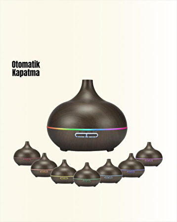 Zamanlayıcılı ve Otomatik Kapanmalı Aromaterapi Nemlendirici Difüzör