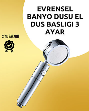 Masaj ve Yağmur Modlu Çok İşlevli Paslanmaz Çelik Duş Başlığı