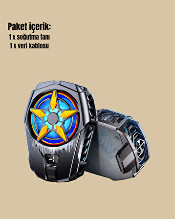 Mobil Cihaz Soğutma Radyatörü – Metal+ABS, Type-C Kablolu