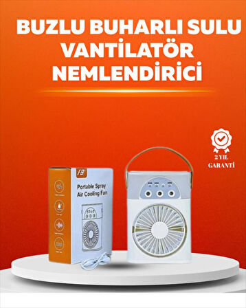 Mini USB Klima Fan | 3 Kademeli Spreyli Hava Soğutucu, Taşınabilir