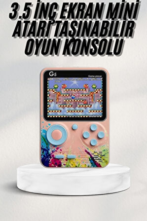 3 İnç Ekran 500 Oyunlu Game Box Mini Taşınabilir Oyun Konsolu