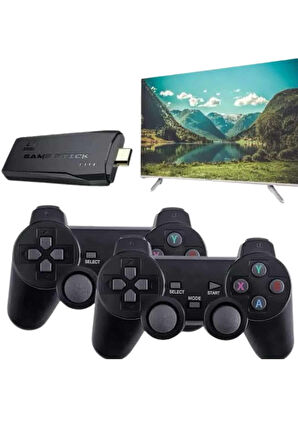 Retro Game Stick Çift Kol Kablosuz Atari Oyun Konsolu 2.4g Uyumlu