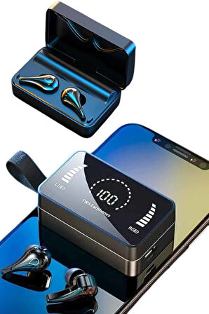 TWS Bluetooth Kulaklık Kablosuz Uzun Pil Ömrü Dijital Göstergeli Powerbank