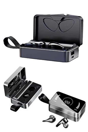 TWS Bluetooth Kulaklık Kablosuz Uzun Pil Ömrü Dijital Göstergeli Powerbank
