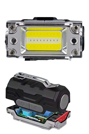 Yüksek Işıklı Şarjlı ve Sensörlü LED Kafa Lambası Kamp Lambası