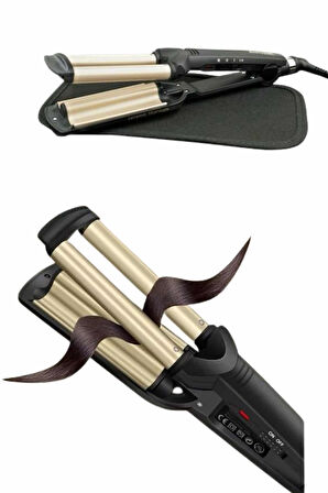 Profesyonel Seramik Kaplama Saç Şekillendirici Wag Maşa Isı Ayarlı