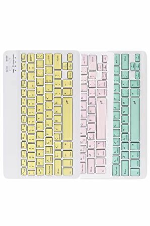 Bluetooth Şarj Edilebilir Mini Q Klavye Kablosuz Taşınabilir